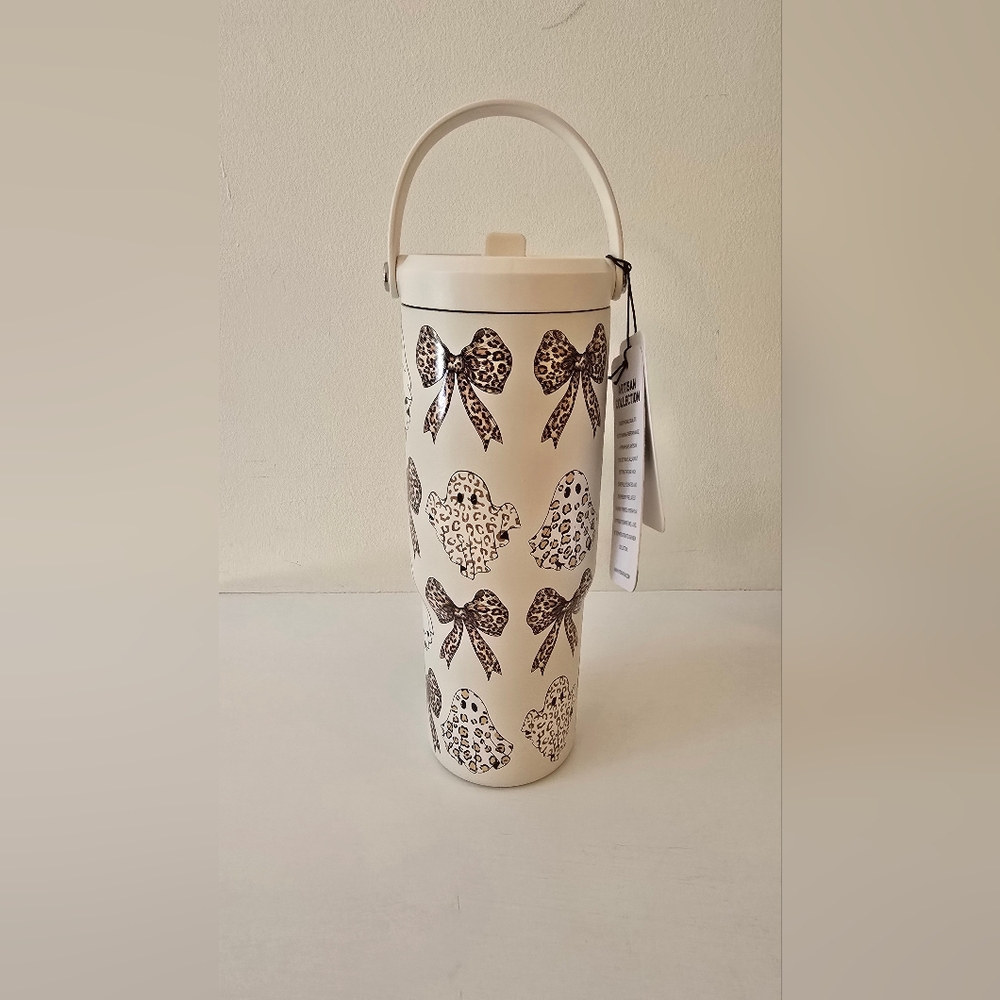 Hydrapeak 32oz Tumbler Cheetah Ghosts & Bows – Insulated Stainless Steel